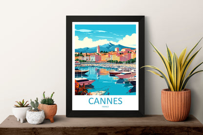 Cannes Travel Print Wall Art Cannes Wall Hanging Home Décor Cannes Gift Art Lovers France Art Lover Gift Cannes Print France Artwork