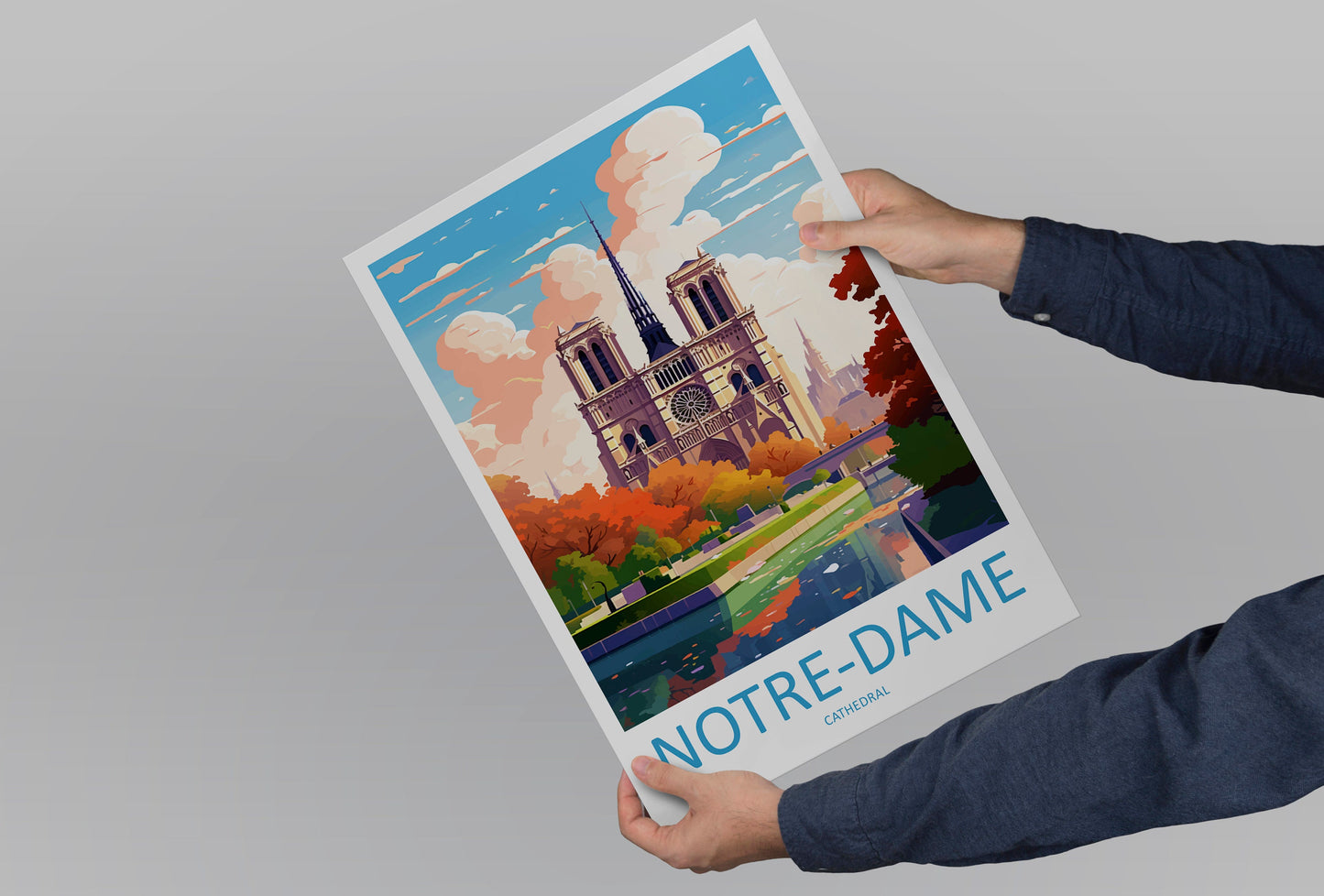 Notre Dame Cathedral Travel Print Wall Art Notre Dame Wall Hanging Home Décor Notre Dame Gift Art Lovers France Art Lover Gift Notre Dame