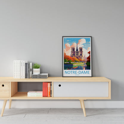 Notre Dame Cathedral Travel Print Wall Art Notre Dame Wall Hanging Home Décor Notre Dame Gift Art Lovers France Art Lover Gift Notre Dame