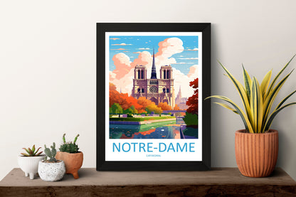 Notre Dame Cathedral Travel Print Wall Art Notre Dame Wall Hanging Home Décor Notre Dame Gift Art Lovers France Art Lover Gift Notre Dame