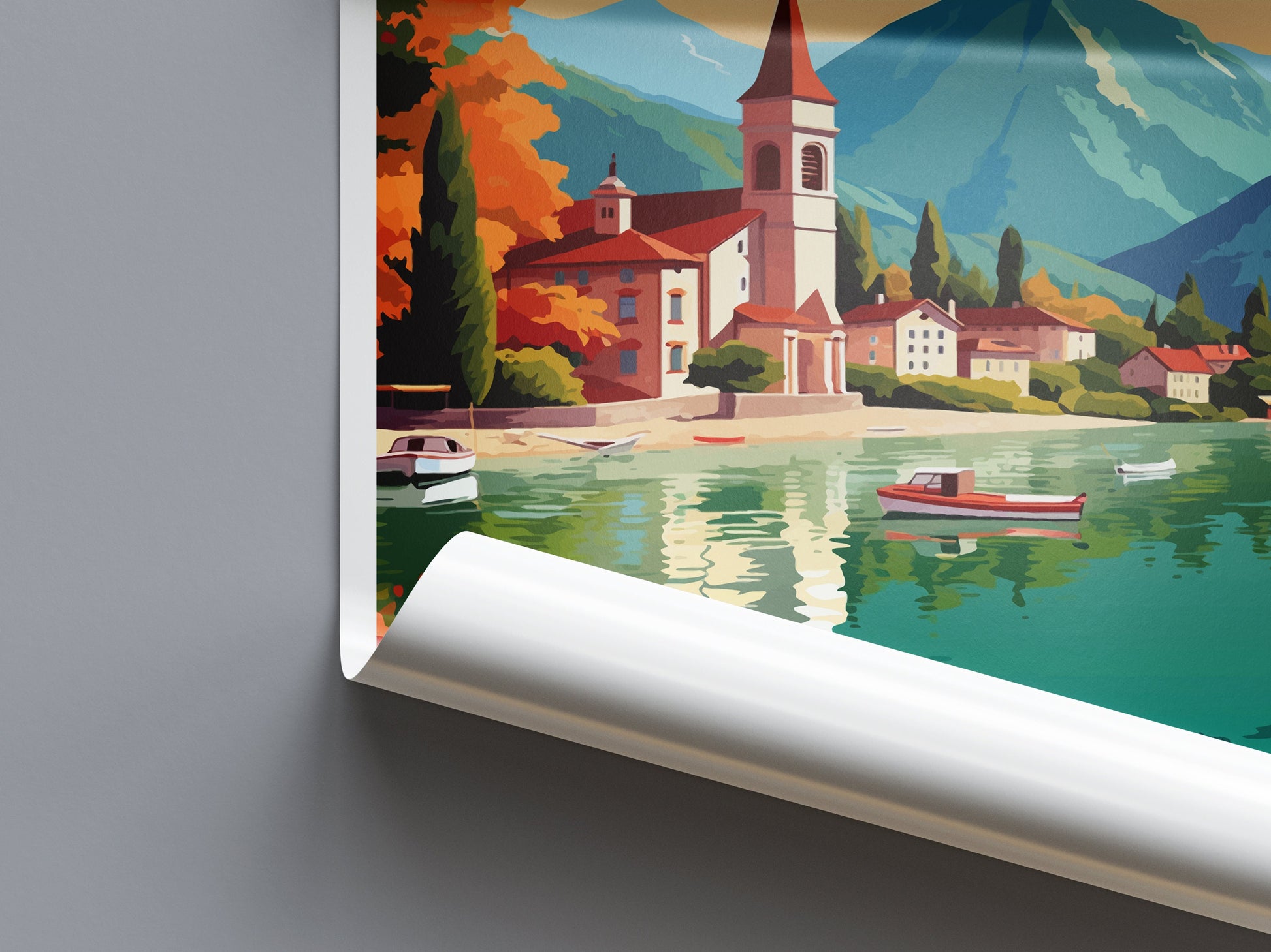 Lake Annecy Travel Print Wall Art Lake Annecy Wall Hanging Home Decor Lake Annecy Gift Art Lovers Wall Art Print Art Lake Annecy Wall Art