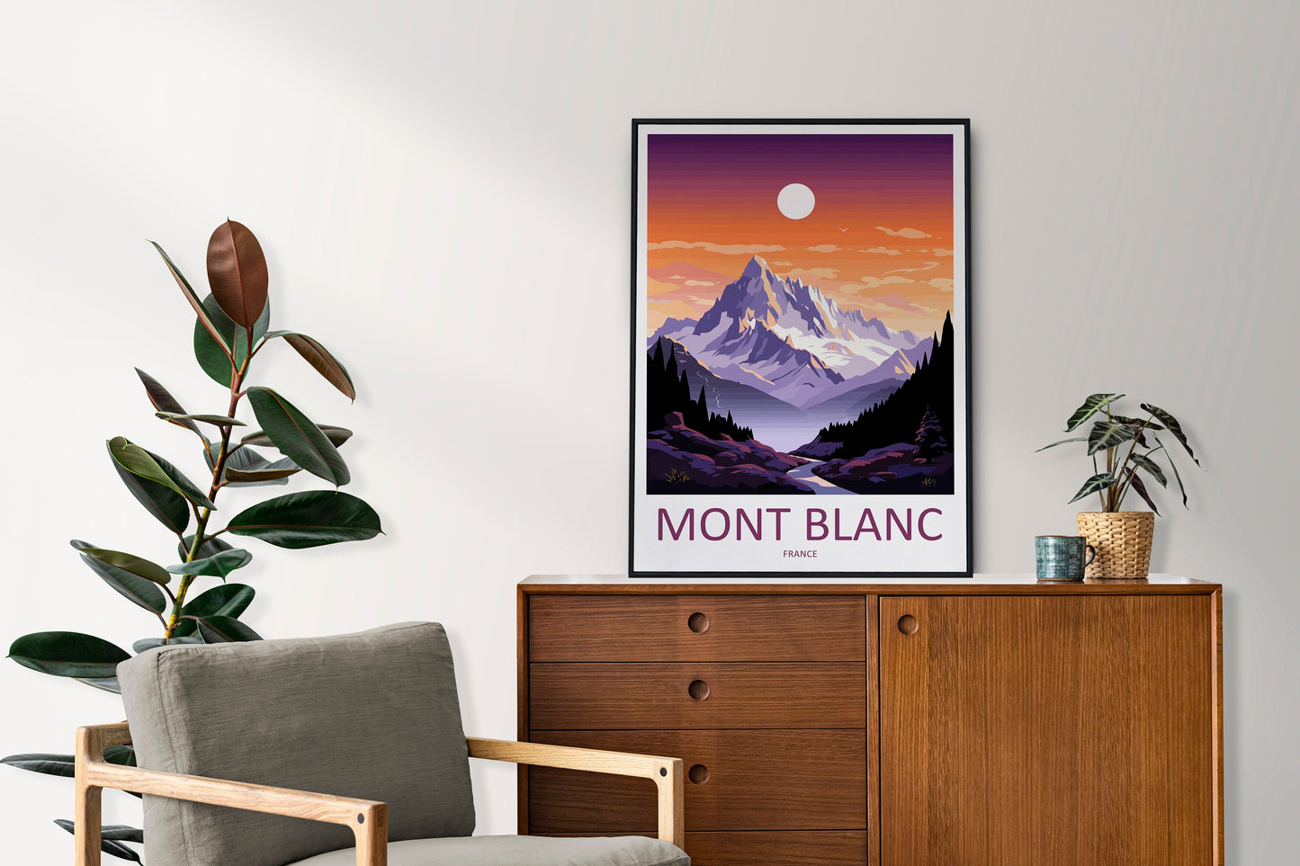Mont Blanc Travel Print Wall Art Mont Blanc Wall Hanging Home Decor Mont Blanc Gift Art Lovers Wall Art Print Art Mont Blanc Wall Art