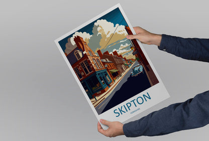 Skipton Travel Print Wall Art Skipton Wall Hanging Home Décor Skipton Gift Art Lovers England Art Lover Gift Print Artwork Yorkshire Art