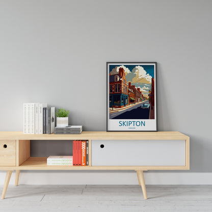 Skipton Travel Print Wall Art Skipton Wall Hanging Home Décor Skipton Gift Art Lovers England Art Lover Gift Print Artwork Yorkshire Art
