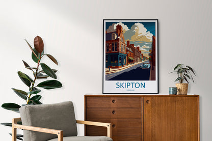 Skipton Travel Print Wall Art Skipton Wall Hanging Home Décor Skipton Gift Art Lovers England Art Lover Gift Print Artwork Yorkshire Art