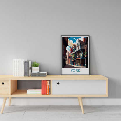 York Travel Print Wall Art York Wall Hanging Home Décor York Gift Art Lovers England Art Lover Gift Print Artwork Yorkshire Art