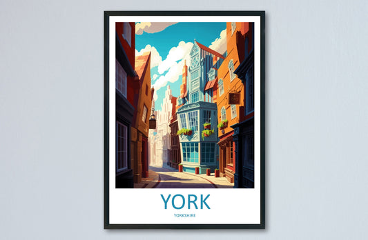 York Travel Print Wall Art York Wall Hanging Home Décor York Gift Art Lovers England Art Lover Gift Print Artwork Yorkshire Art