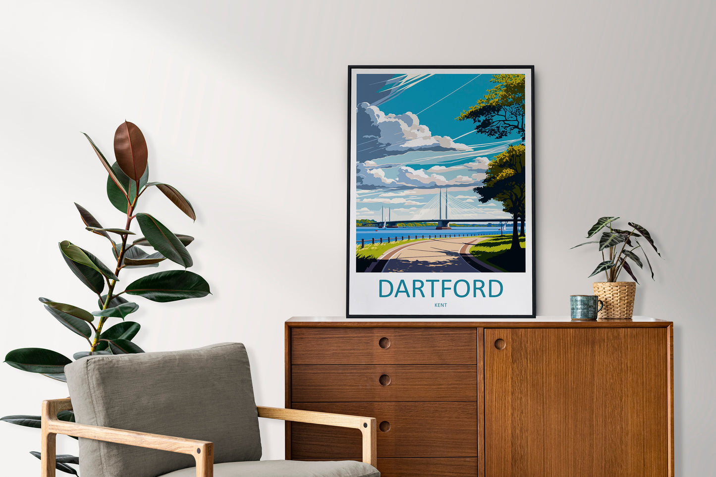 Dartford Travel Print Wall Art Dartford Wall Hanging Home Décor Dartford Gift Art Lovers England Art Lover Gift Print Artwork Kent Art