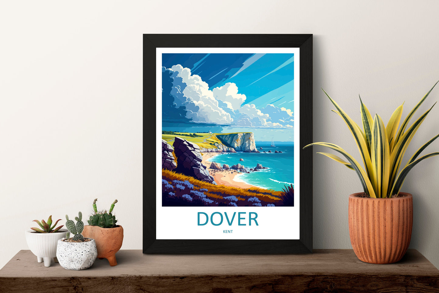 Dover Travel Print Wall Art Dover Wall Hanging Home Décor Dover Gift Art Lovers England Art Lover Gift Print Artwork Kent Art