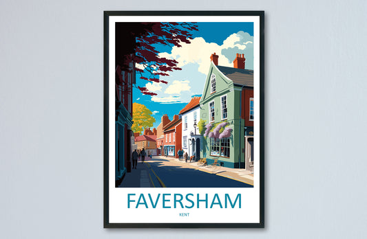 Faversham Travel Print Wall Art Faversham Wall Hanging Home Décor Faversham Gift Art Lovers England Art Lover Gift Print Artwork Kent Art