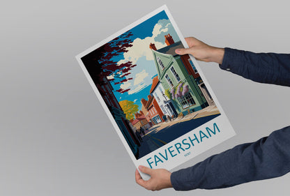Faversham Travel Print Wall Art Faversham Wall Hanging Home Décor Faversham Gift Art Lovers England Art Lover Gift Print Artwork Kent Art