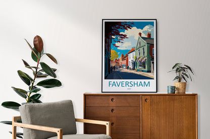 Faversham Travel Print Wall Art Faversham Wall Hanging Home Décor Faversham Gift Art Lovers England Art Lover Gift Print Artwork Kent Art