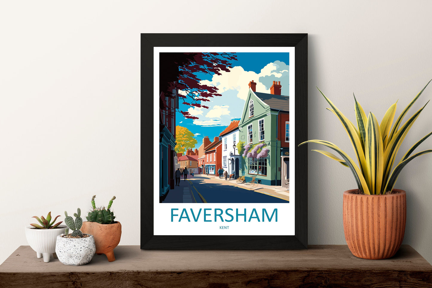 Faversham Travel Print Wall Art Faversham Wall Hanging Home Décor Faversham Gift Art Lovers England Art Lover Gift Print Artwork Kent Art