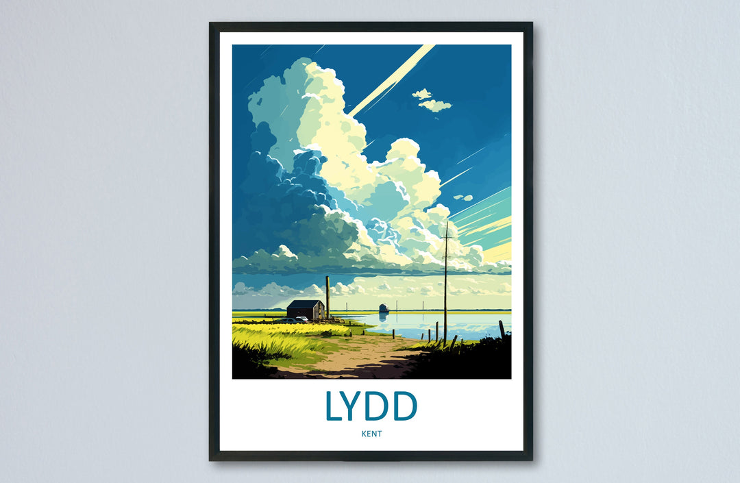 Lydd Travel Print Wall Art Lydd Wall Hanging Home Décor Lydd Gift Art Lovers England Art Lover Gift Print Artwork Kent Art