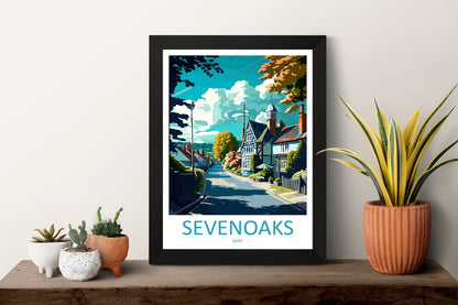 Sevenoaks Travel Print Wall Art Sevenoaks Wall Hanging Home Décor Sevenoaks Gift Art Lovers England Art Lover Gift Print Artwork Kent Art
