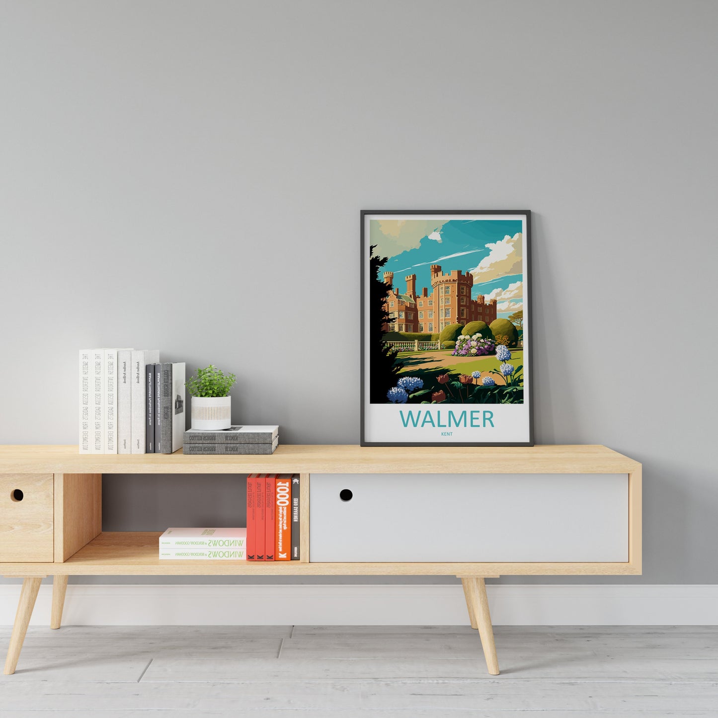 Walmer Travel Print Wall Art Walmer Wall Hanging Home Décor Walmer Gift Art Lovers England Art Lover Gift Print Artwork Kent Art