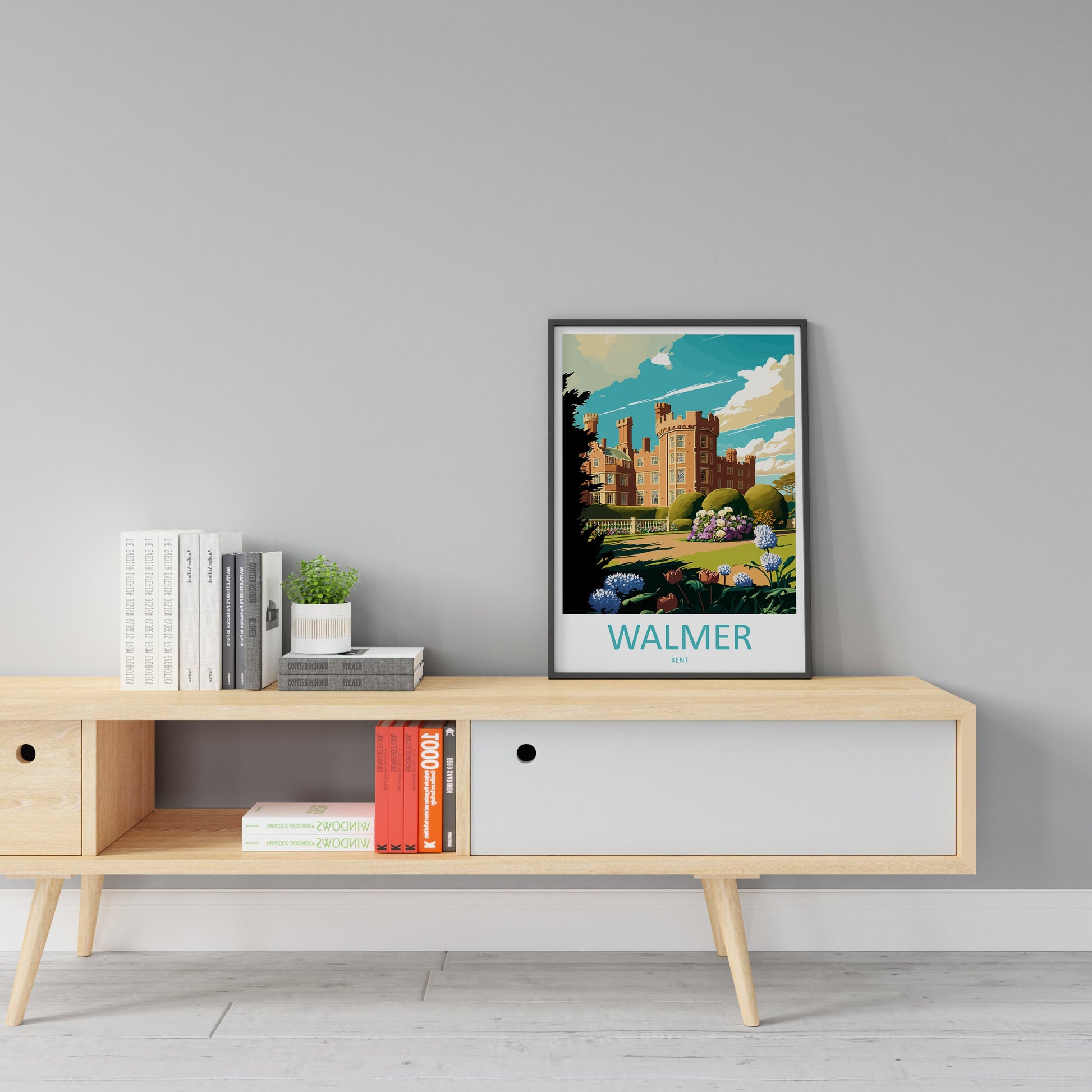 Walmer Travel Print Wall Art Walmer Wall Hanging Home Décor Walmer Gift Art Lovers England Art Lover Gift Print Artwork Kent Art