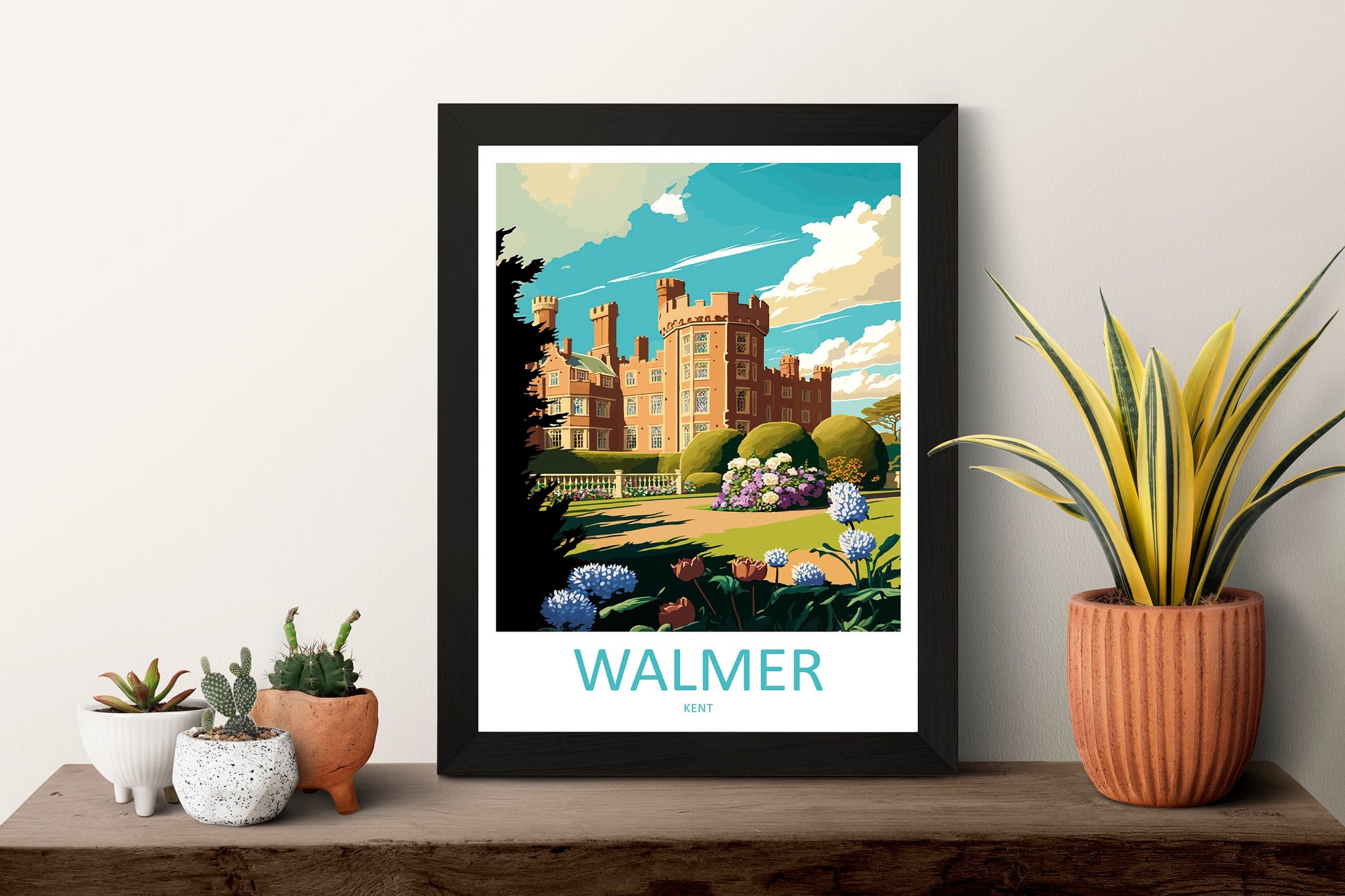 Walmer Travel Print Wall Art Walmer Wall Hanging Home Décor Walmer Gift Art Lovers England Art Lover Gift Print Artwork Kent Art