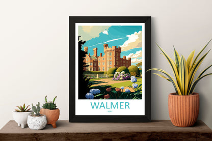 Walmer Travel Print Wall Art Walmer Wall Hanging Home Décor Walmer Gift Art Lovers England Art Lover Gift Print Artwork Kent Art