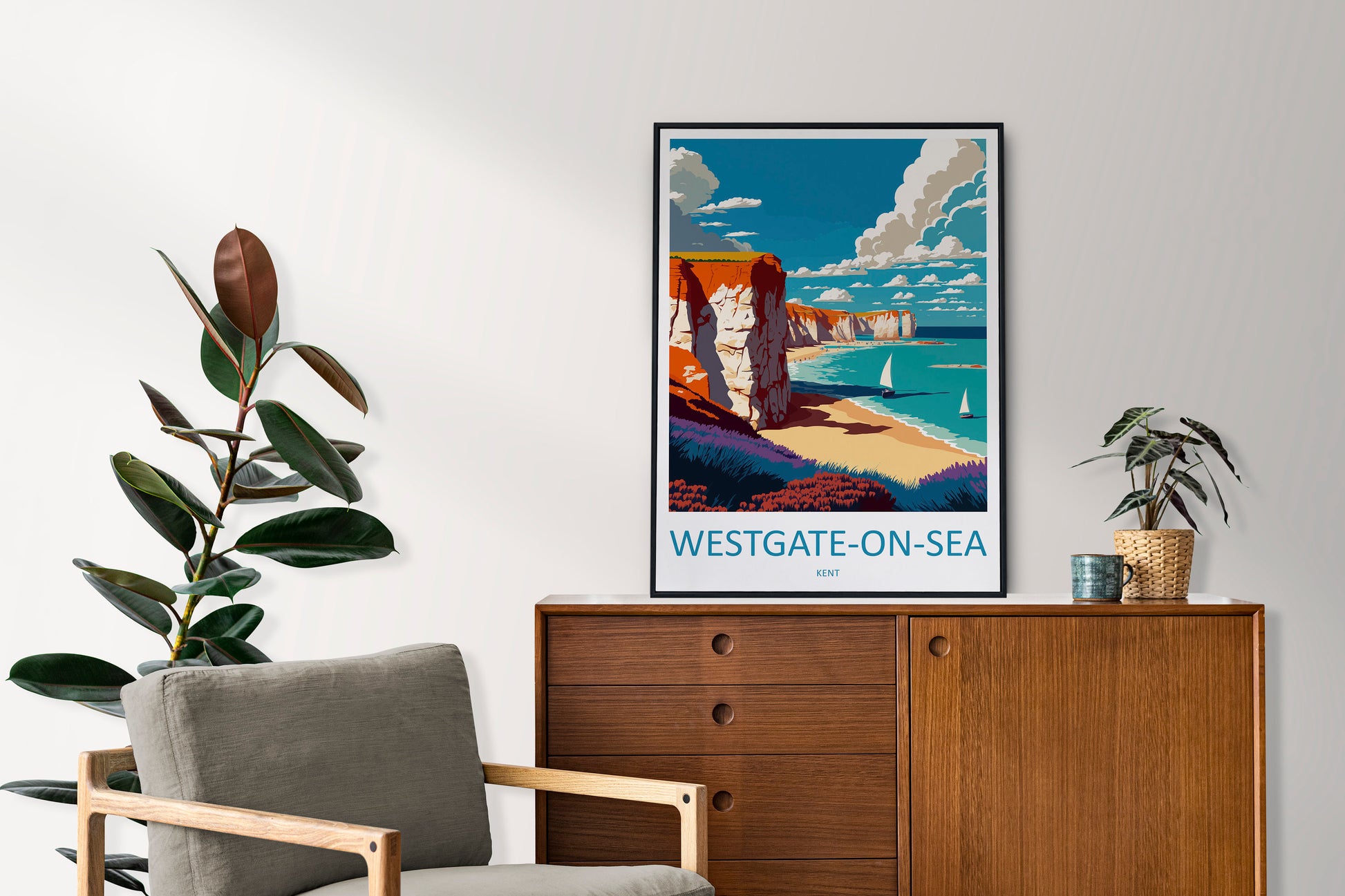 Westgate-On-Sea Travel Print Wall Art Westgate-On-Sea Wall Hanging Home Décor Westgate-On-Sea Gift Art Lovers England Art Lover Gift Print