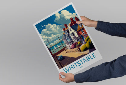Whitstable Travel Print Wall Art Whitstable Wall Hanging Home Décor Whitstable Gift Art Lovers England Art Lover Gift Print Artwork Kent Art