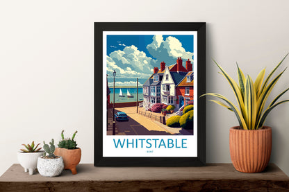 Whitstable Travel Print Wall Art Whitstable Wall Hanging Home Décor Whitstable Gift Art Lovers England Art Lover Gift Print Artwork Kent Art