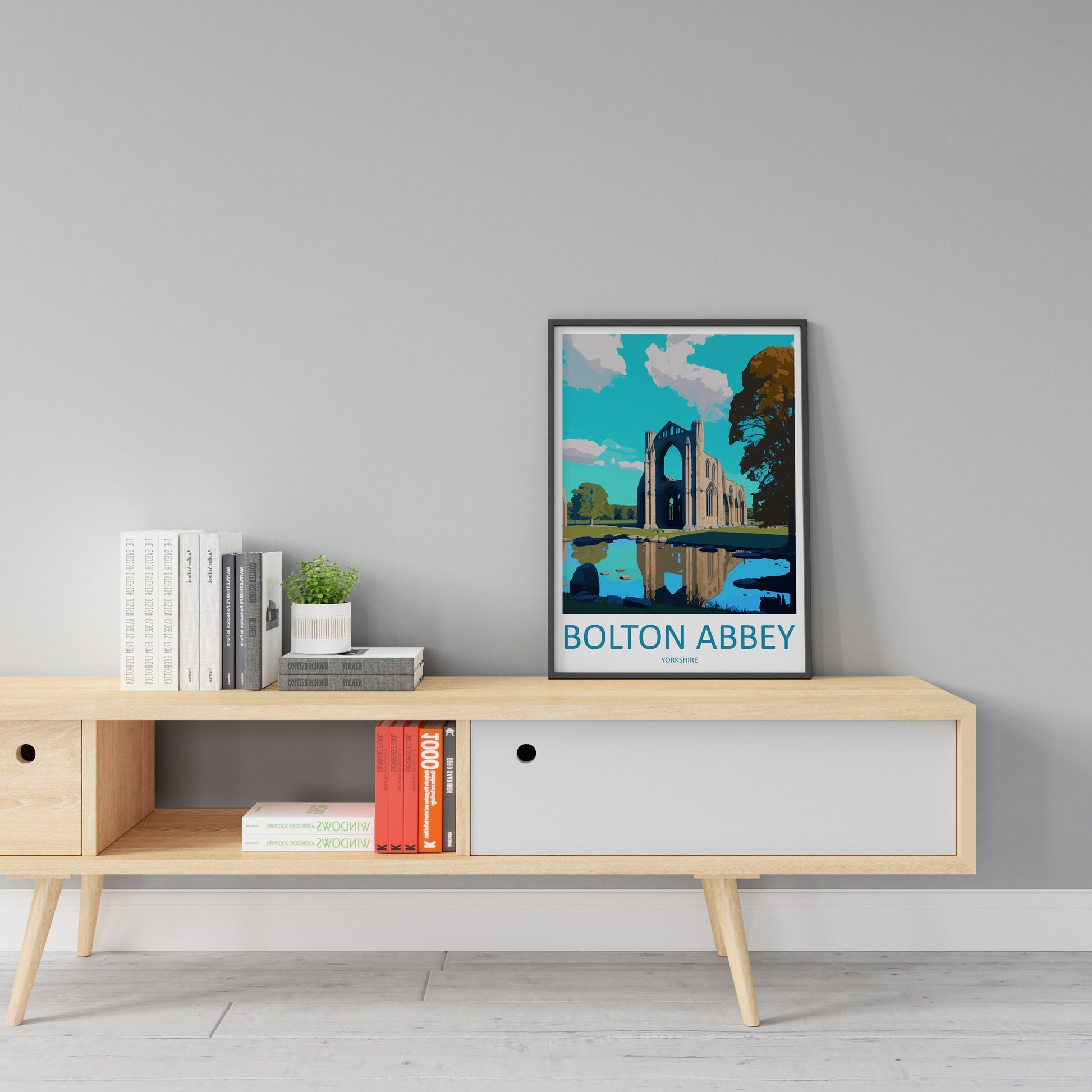Bolton Abbey Travel Print Wall Art Bolton Abbey Wall Hanging Home Décor Bolton Abbey Gift Art Lovers England Art Lover Gift Print Artwork