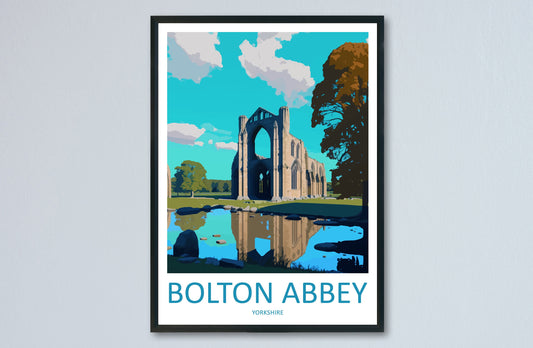 Bolton Abbey Travel Print Wall Art Bolton Abbey Wall Hanging Home Décor Bolton Abbey Gift Art Lovers England Art Lover Gift Print Artwork