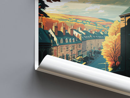 Hebden Bridge Travel Print Wall Art Hebden Bridge Wall Hanging Home Décor Hebden Bridge Gift Art Lovers England Art Lover Gift Print Artwork