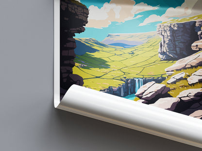 Malham Cove Travel Print Wall Art Malham Cove Wall Hanging Home Décor Malham Cove Gift Art Lovers England Art Lover Gift Print Artwork