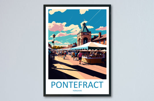 Pontefract Travel Print Wall Art Pontefract Wall Hanging Home Décor Pontefract Gift Art Lovers England Art Lover Gift Print Artwork