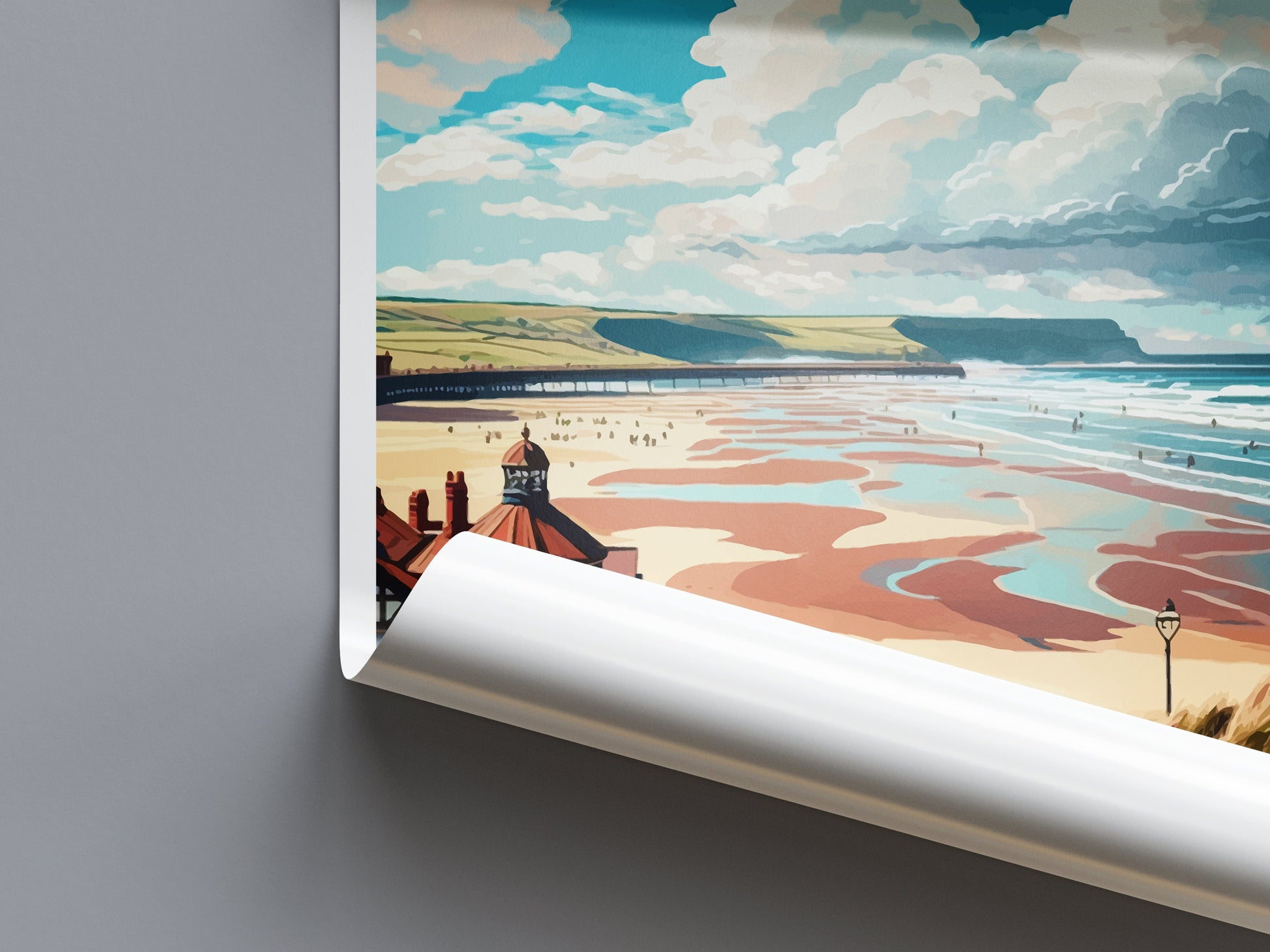 Saltburn-By-The-Sea Travel Print Wall Art Saltburn-By-The-Sea Wall Hanging Home Décor Saltburn-By-The-Sea Gift Art Lovers England Art Lover