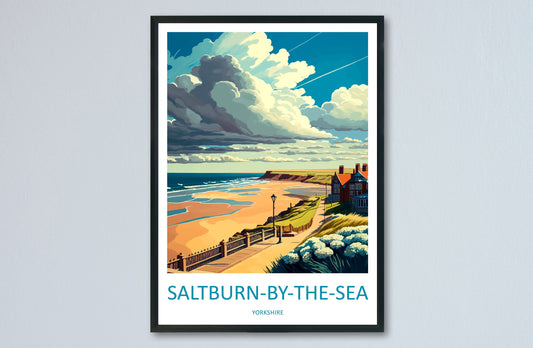 Saltburn-By-The-Sea Travel Print Wall Art Saltburn-By-The-Sea Wall Hanging Home Décor Saltburn-By-The-Sea Gift Art Lovers England Art Lover