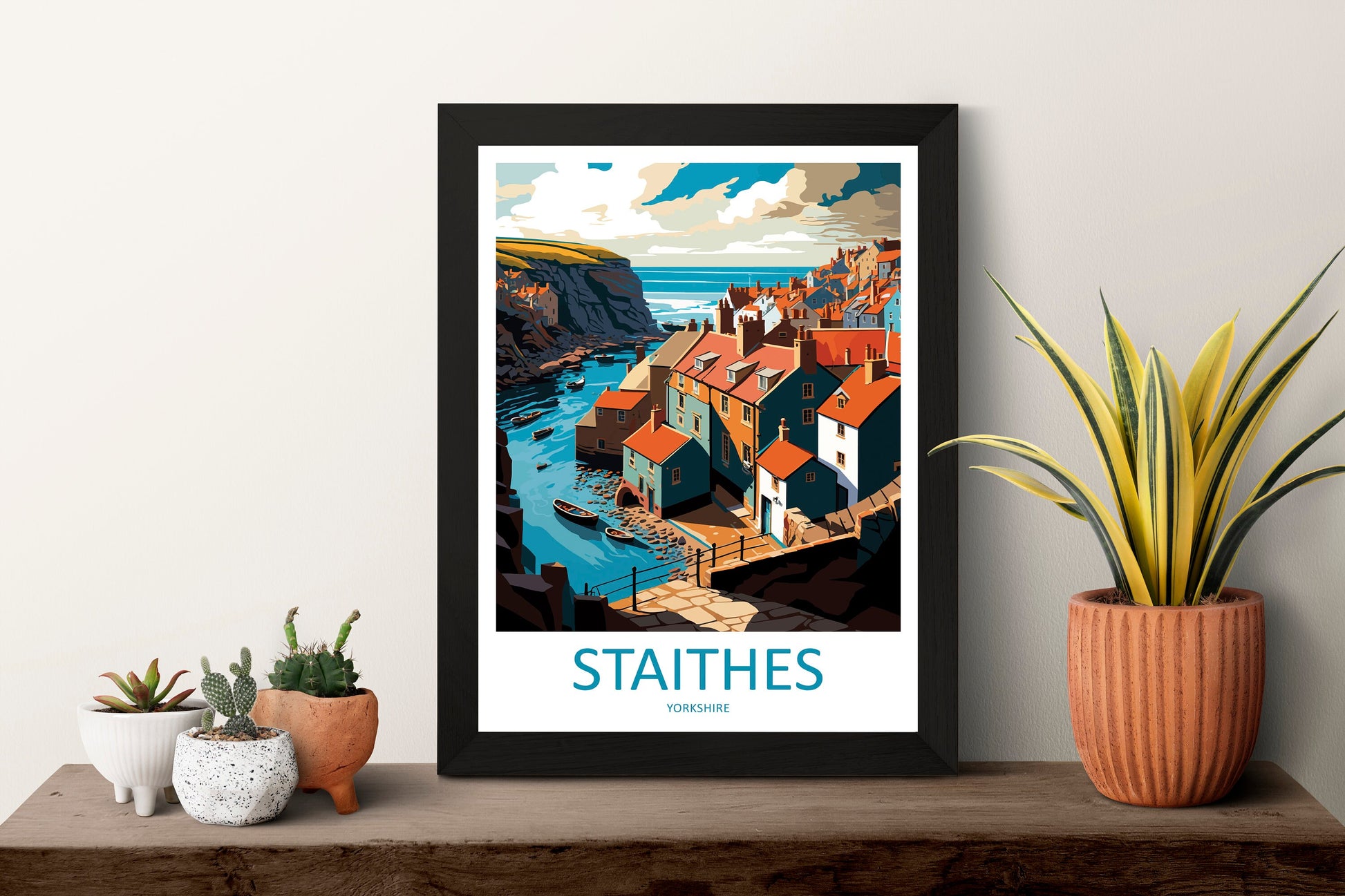 Staithes Travel Print Wall Art Staithes Wall Hanging Home Décor Staithes Gift Art Lovers England Art Lover Gift Print Artwork