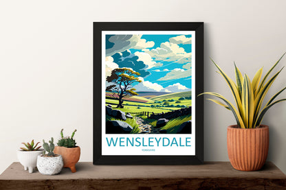Wensleydale Travel Print Wall Art Wensleydale Wall Hanging Home Décor Wensleydale Gift Art Lovers England Art Lover Gift Print Artwork