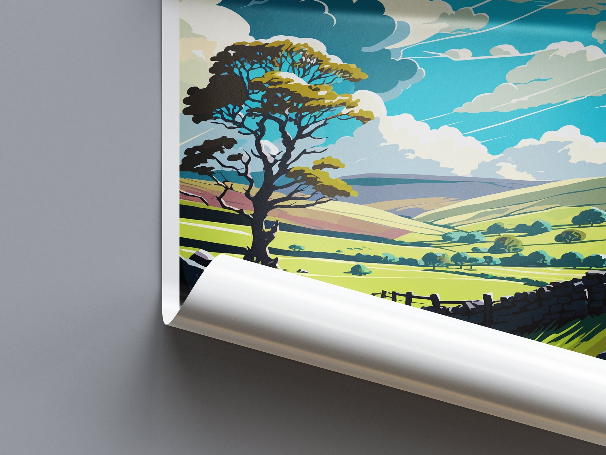 Wensleydale Travel Print Wall Art Wensleydale Wall Hanging Home Décor Wensleydale Gift Art Lovers England Art Lover Gift Print Artwork