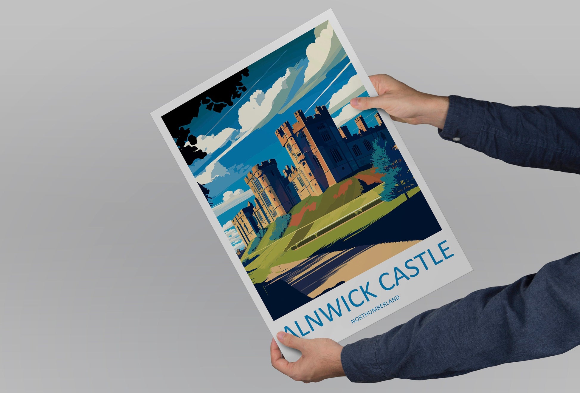 Alnwick Castle Travel Print Wall Art Alnwick Castle Wall Hanging Home Décor Alnwick Castle Gift Art Lovers England Art Lover Gift Print