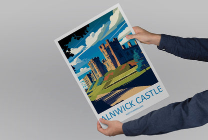 Alnwick Castle Travel Print Wall Art Alnwick Castle Wall Hanging Home Décor Alnwick Castle Gift Art Lovers England Art Lover Gift Print