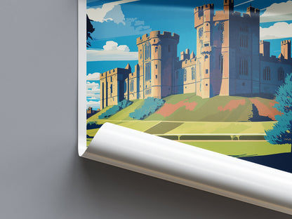 Alnwick Castle Travel Print Wall Art Alnwick Castle Wall Hanging Home Décor Alnwick Castle Gift Art Lovers England Art Lover Gift Print