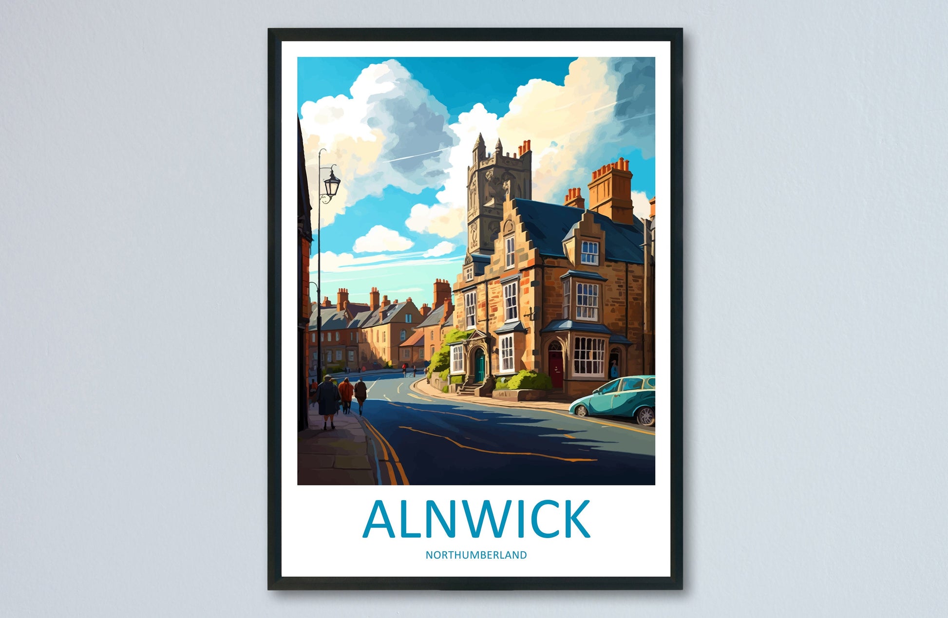 Alnwick Travel Print Wall Art Alnwick Wall Hanging Home Décor Alnwick Gift Art Lovers England Art Lover Gift Print