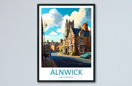 Alnwick Travel Print Wall Art Alnwick Wall Hanging Home Décor Alnwick Gift Art Lovers England Art Lover Gift Print