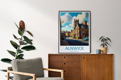Alnwick Travel Print Wall Art Alnwick Wall Hanging Home Décor Alnwick Gift Art Lovers England Art Lover Gift Print