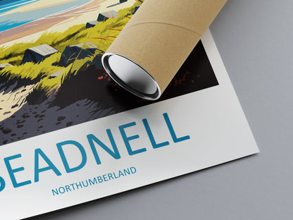 Beadnell Travel Print Wall Art Beadnell Wall Hanging Home Décor Beadnell Gift Art Lovers England Art Lover Gift Print