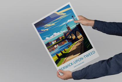 Berwick-Upon-Tweed Travel Print Wall Art Berwick-Upon-Tweed Wall Hanging Home Décor Berwick-Upon-Tweed Gift Art Lovers England Art Lover