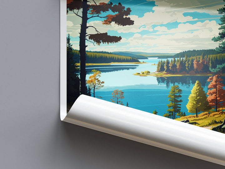 Kielder Water & Forest Park Travel Print Wall Art Kielder Wall Hanging Home Décor Kielder Gift Art Lovers England Art Lover Gift Print