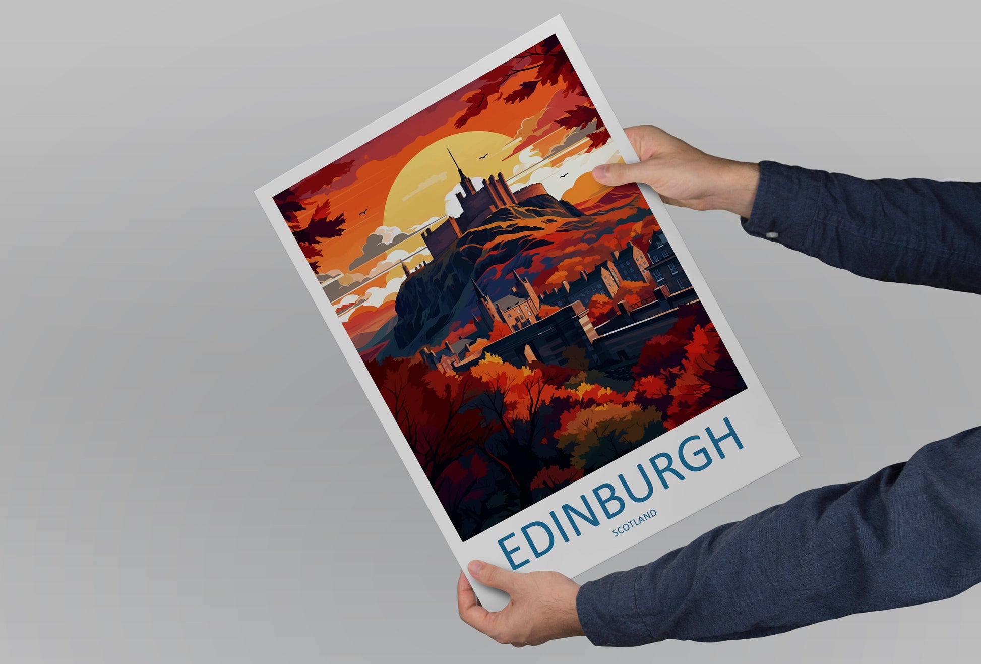 Edinburgh Cityscape Print Edinburgh Home Decor European City Art Print Edinburgh Wall Art Scotland Enthusiast Gift Wall Hanging Edinburgh