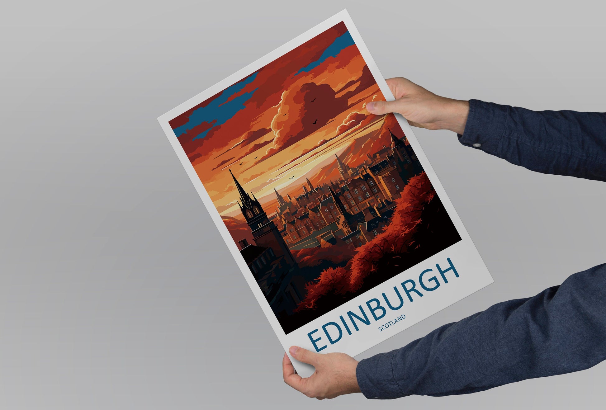 Edinburgh Cityscape Print Edinburgh Home Decor European City Art Print Edinburgh Wall Art Scotland Enthusiast Gift Wall Hanging Edinburgh