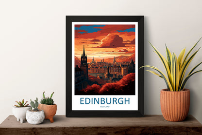 Edinburgh Cityscape Print Edinburgh Home Decor European City Art Print Edinburgh Wall Art Scotland Enthusiast Gift Wall Hanging Edinburgh