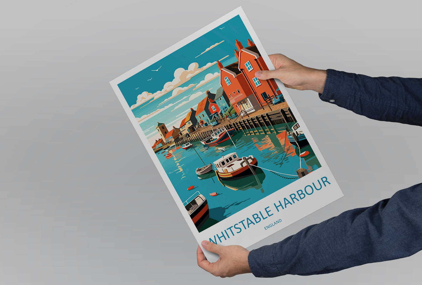 Whitstable Travel Print Wall Art Whitstable Wall Hanging Home Décor Whitstable Gift Art Lovers England Art Lover Gift Print Artwork Kent Art