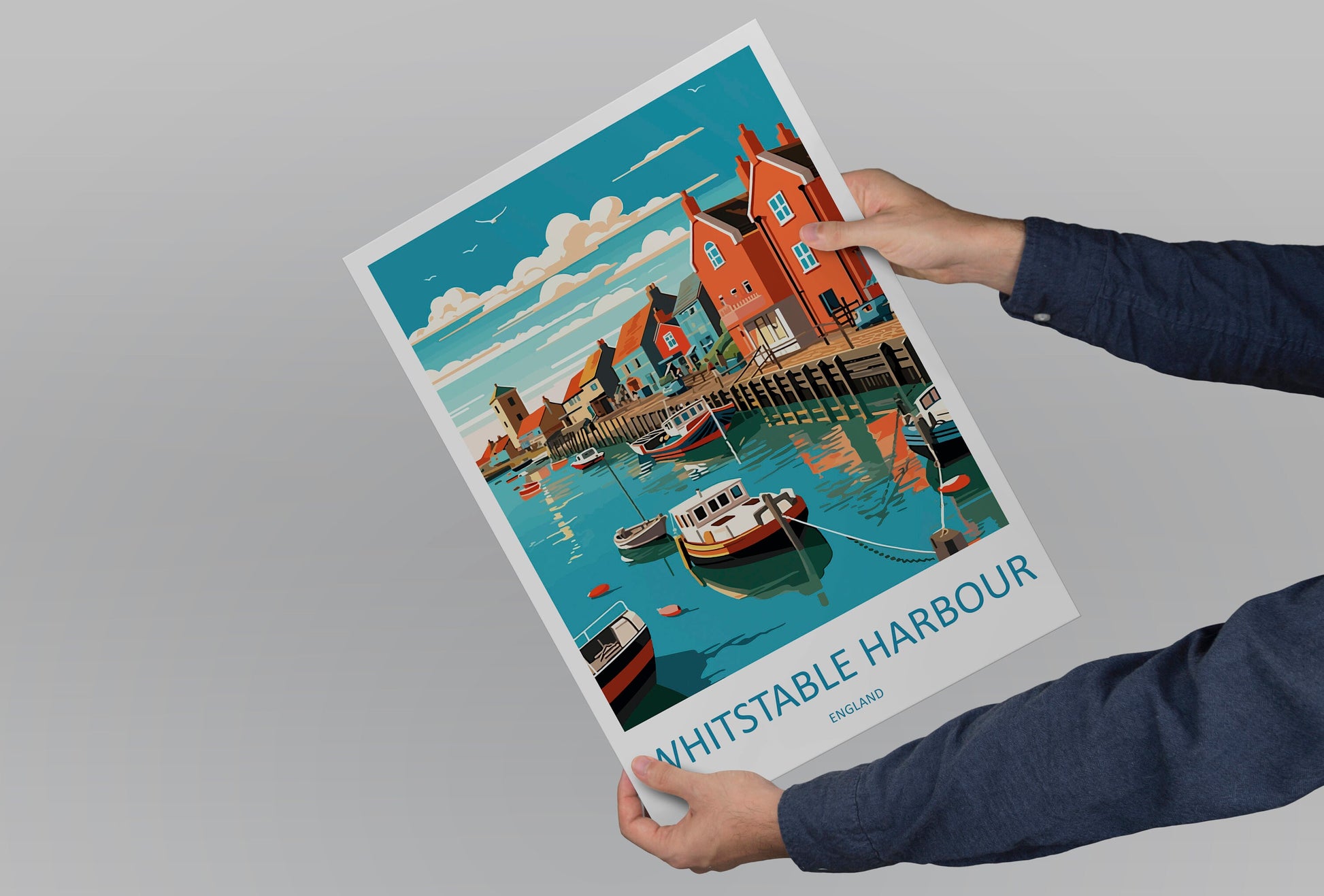 Whitstable Travel Print Wall Art Whitstable Wall Hanging Home Décor Whitstable Gift Art Lovers England Art Lover Gift Print Artwork Kent Art